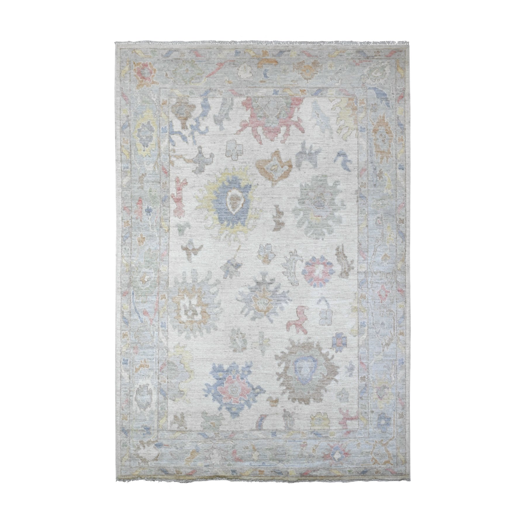 Transitional Wool Hand-Knotted Area Rug 6'0